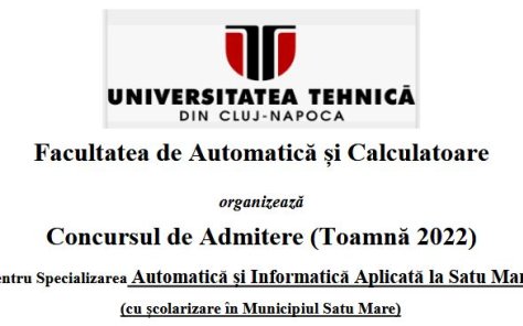 Concurs de admitere (Toamnă 2022)
